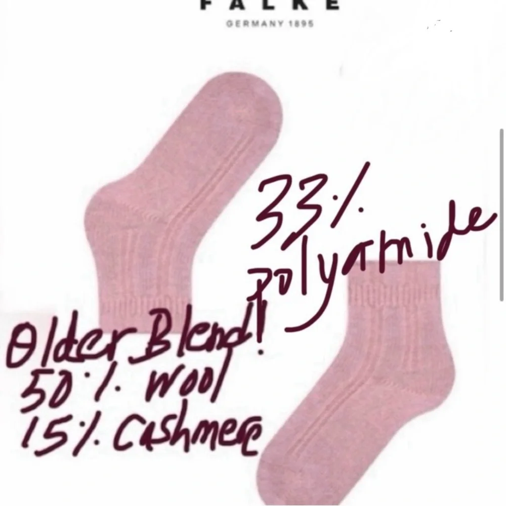 🍒Falke Wool Cashmere Bedsock - Women House Socks - Pink - Size US 8-10.5 - NWT